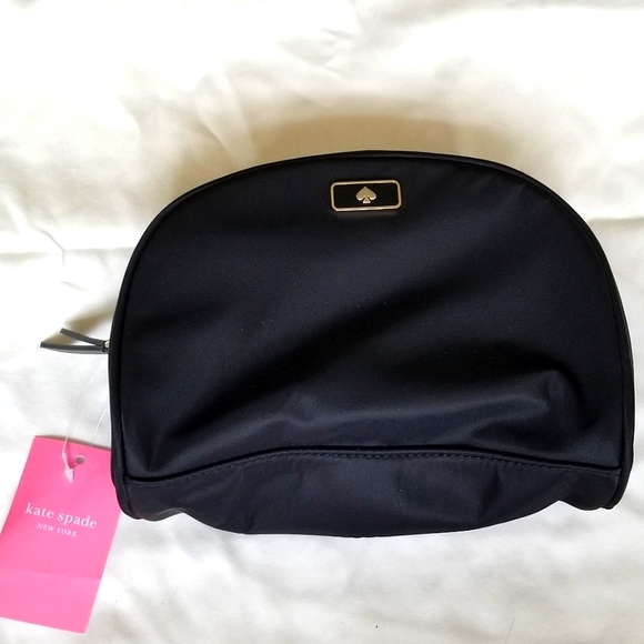 kate spade Handbags - NWT Kate Spade Dawn Medium Dome Black Nylon Makeup Bag